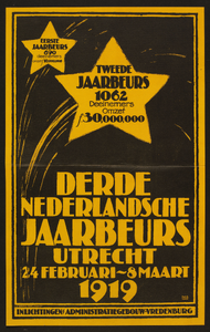 750023 Affiche van de 3e Jaarbeurs te Utrecht.24-02-1919-08-03-1919